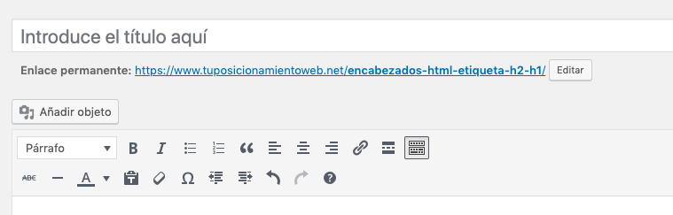 encabezados html