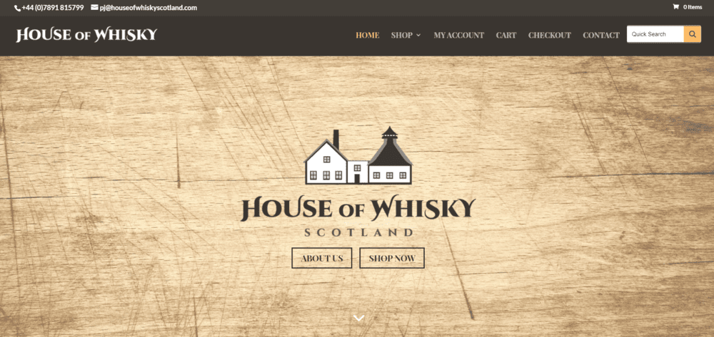 sitios web wordpress house of whisky