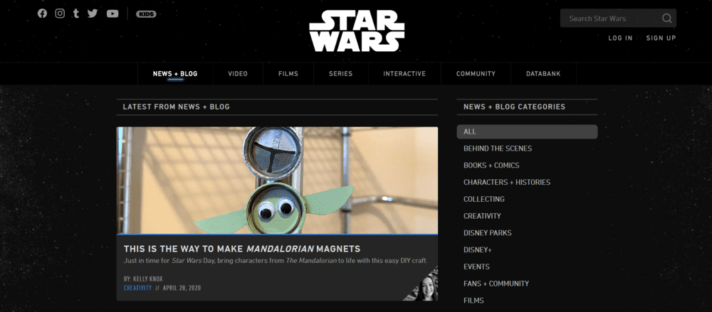 sitios web wordpress star wars news