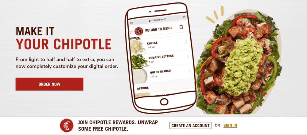 pagina web restaurante chipotle