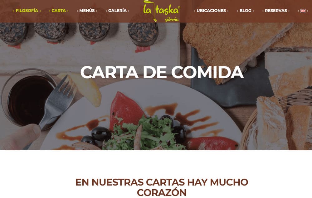 pagina web restaurante la taska
