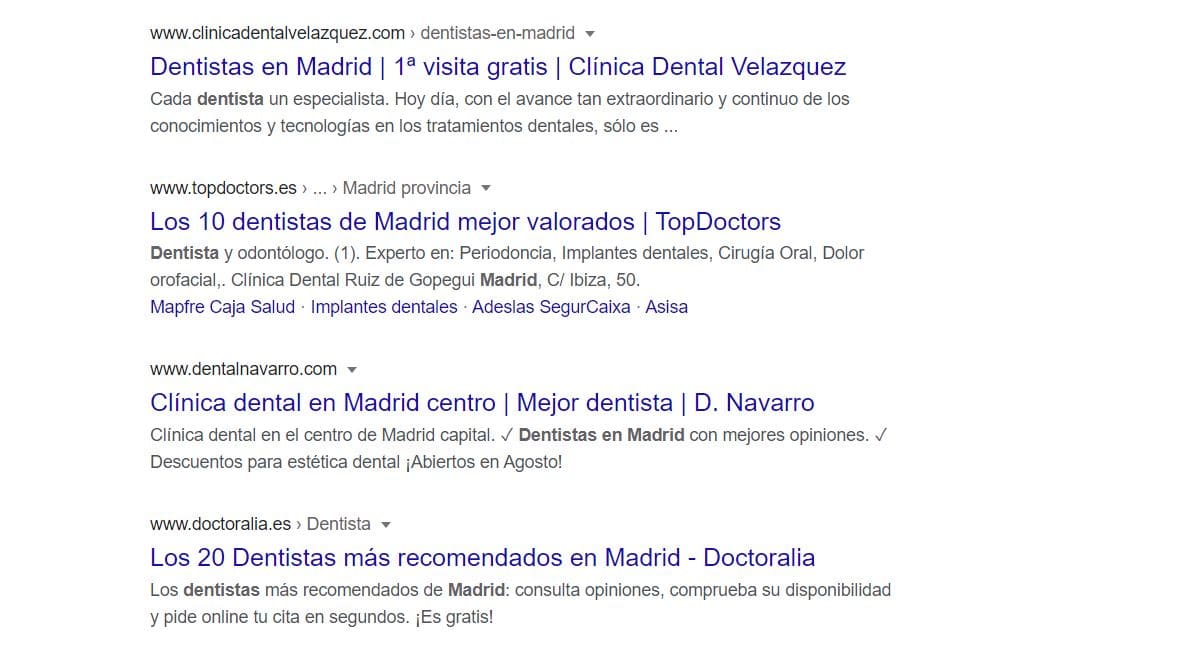 seo clinica dental