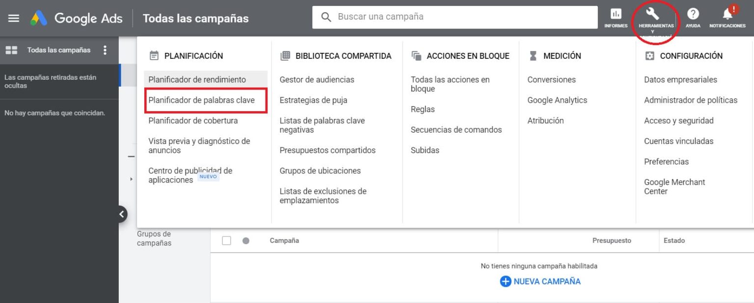 [Planificador de palabras clave Google Ads] ⚡️ Tutorial paso a paso