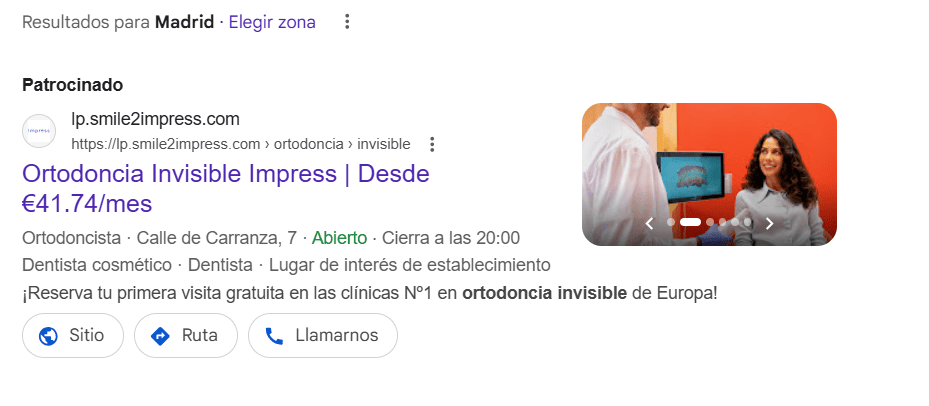 google ads clinica dental